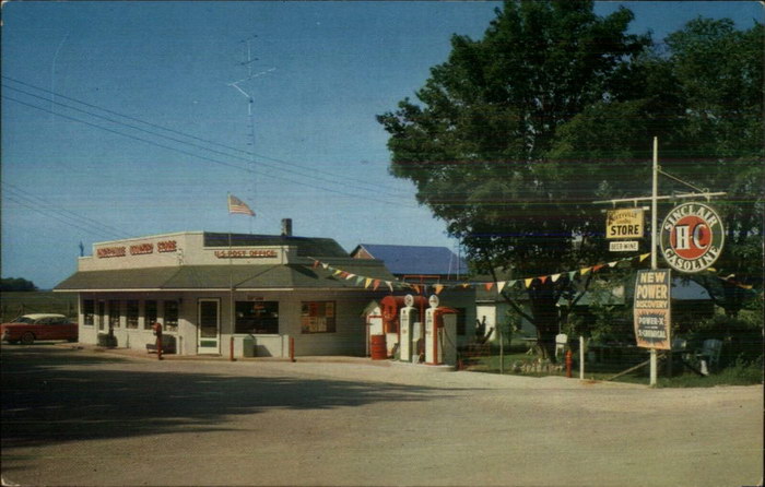 Hoxeyville Mi Country Store Gas Station Roadside Postcard (newer photo)
